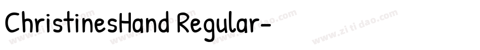 ChristinesHand Regular字体转换